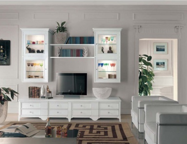 Modular system with hinged Windows and lighting, Mirandola Export