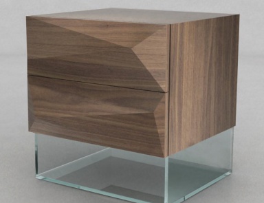 Bedside table with two drawers, Reflex Angelo