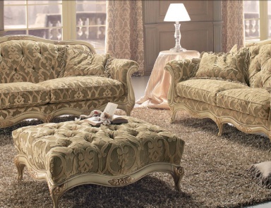 Seating set with gold-plated carving Verona, Tosconova