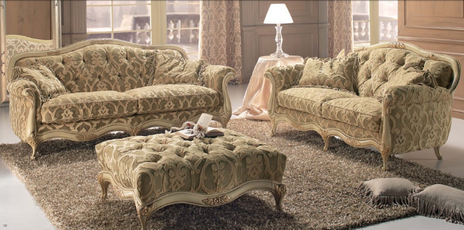 Seating set with gold-plated carving Verona, Tosconova