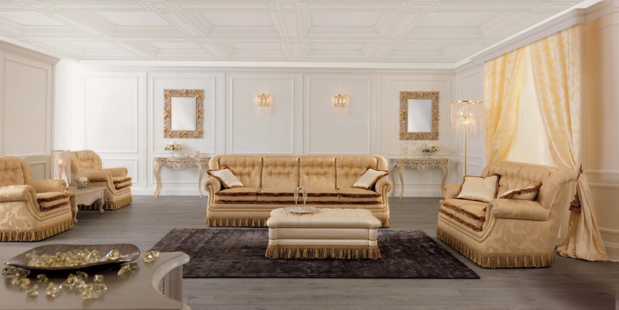 Living room set in classic style from wood of Roma, Tosconova