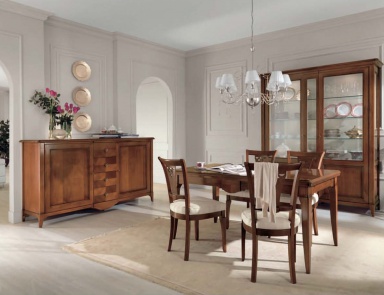 Dining room (dining set) with decorative chairs, Mirandola Export