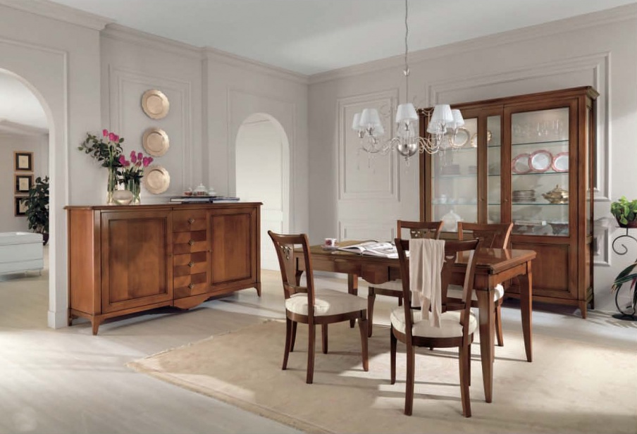 Dining room (dining set) with decorative chairs, Mirandola Export