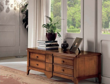 Cabinet for TV with four drawers, Mirandola Export (bedside table for TV)