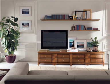 Cabinet for TV with decorative handles, Mirandola Export