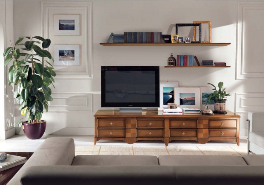 Cabinet for TV with decorative handles, Mirandola Export