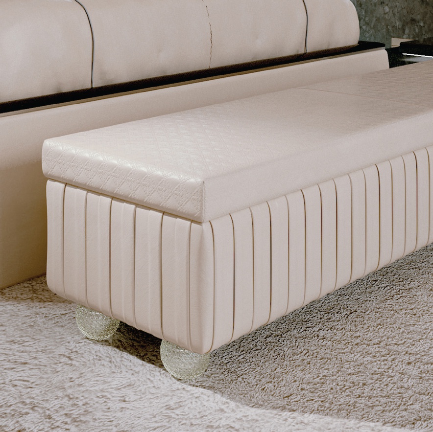 Bench bedside soft Plisse, Reflex Angelo