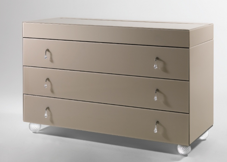 Commode with legs in Murano glass Rialto, Reflex Angelo