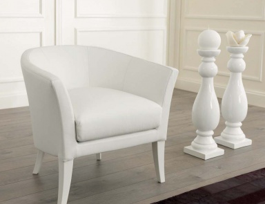 Chair in upholstery leather Elba, Tosconova