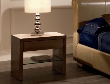 Nightstand bedside wood Bridge, Tosconova