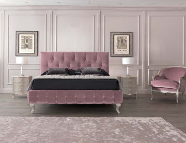 Bedroom set in the finishing of textiles and veneer Medici, Tosconova