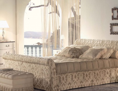 Bed with high headboard and footboard Cortina, Tosconova (bed with headboard)