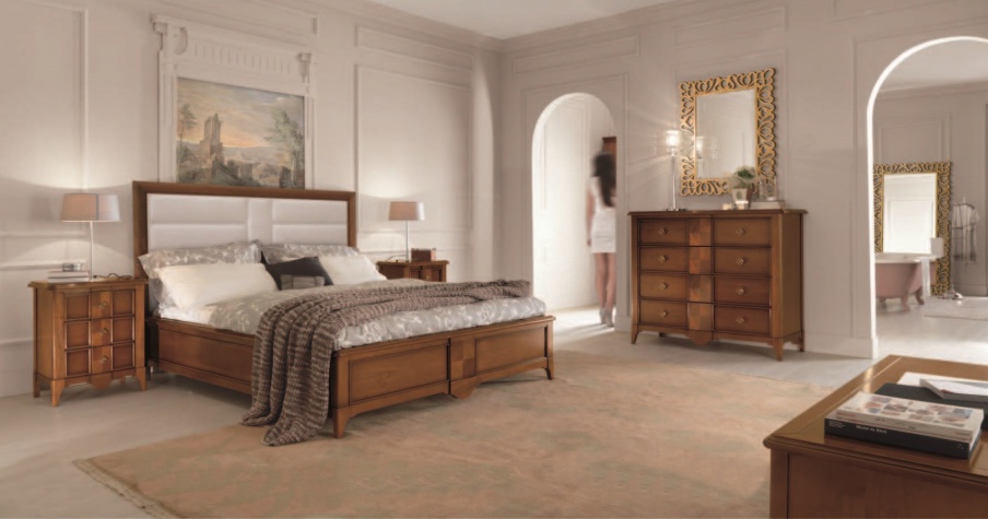 Bedroom (Suite bedroom) with decorative inserts, Mirandola Export