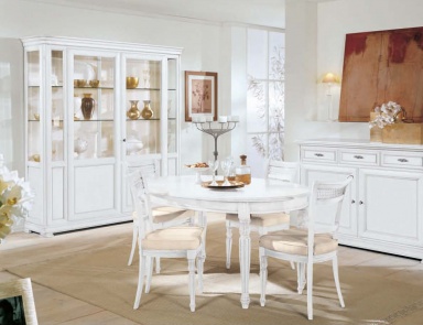 Dining room (dining set) with decorative carved legs, Mirandola Export