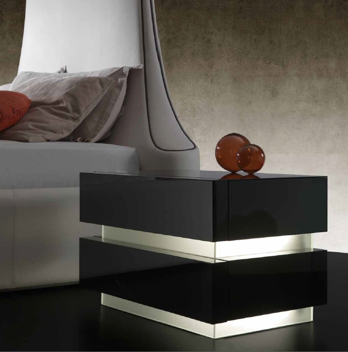 Bedside table with two drawers Luce, Reflex Angelo