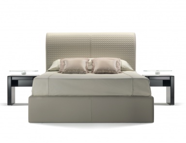 Double bed with upholstered headboard the San Marco, Reflex Angelo