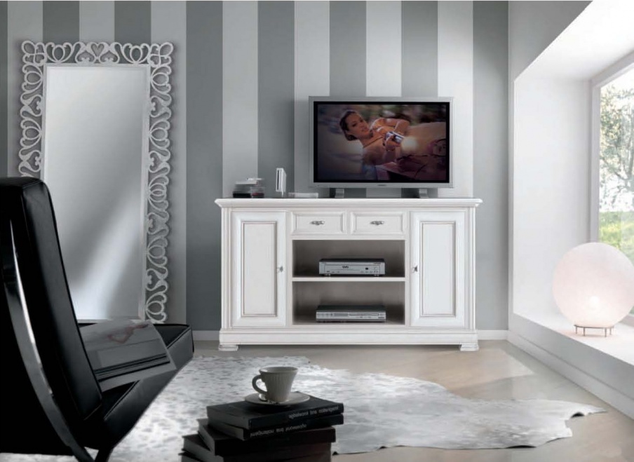 Cabinet for TV with open compartments, Mirandola Export