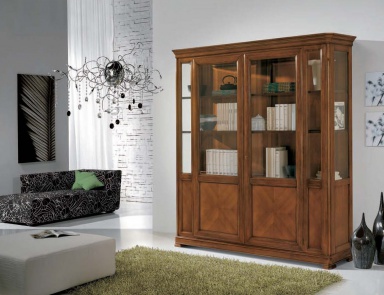 Bookcase with glass doors, Mirandola Export