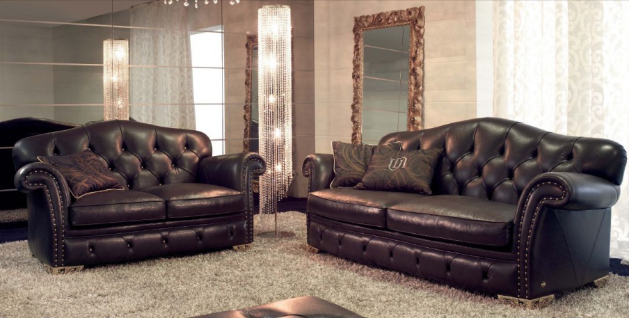 Living room set on delicate metal legs of Raphael, Tosconova