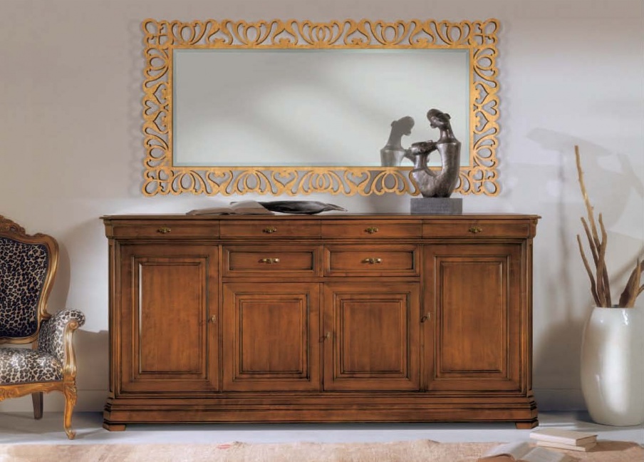 A buffet with elegant handles, Mirandola Export