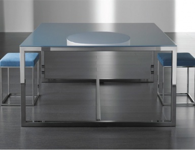 Dining table on a metal frame Irons, Meridiani