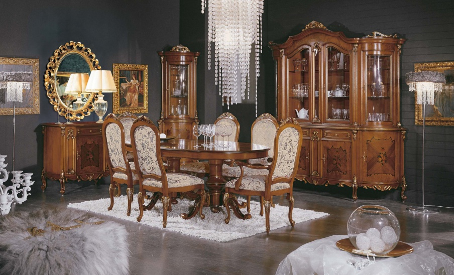 Dining room (set for the dining room) with corner window, Mirandola Export