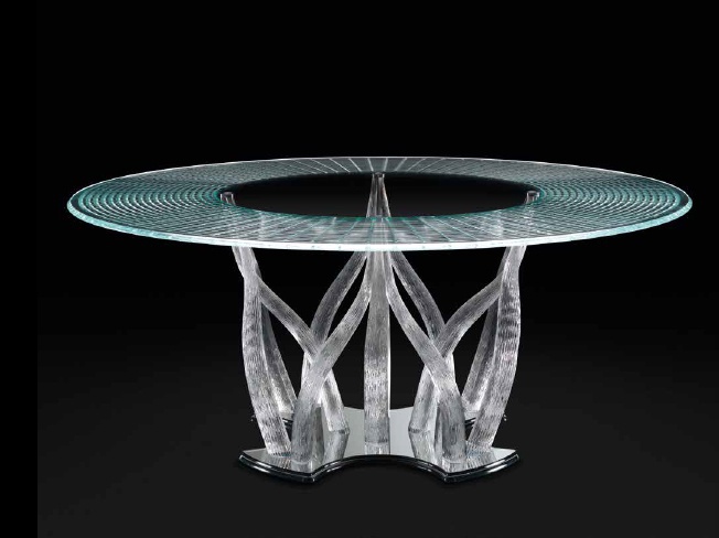 Table round dining Flambe'72, Reflex Angelo