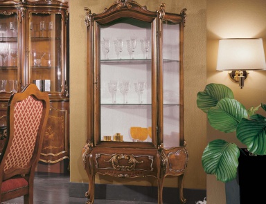 Showcase on carved legs, Mirandola Export