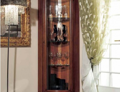 Angular show-window with a semicircular shape, Mirandola Export