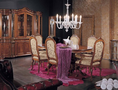 Dining room (dining set) with decorative sideboard, Mirandola Export