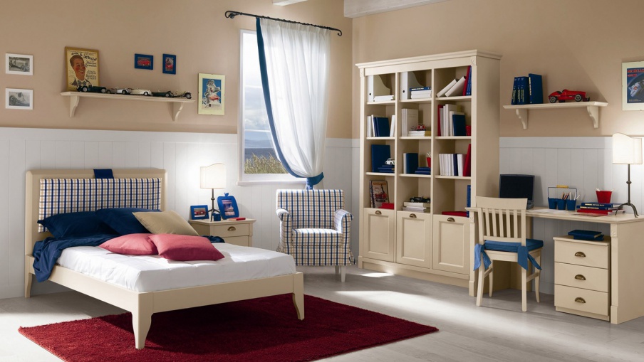 Set bedroom bed STELLA and bookcase, Callesella