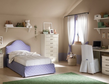 A set for the bedroom with single bed NORMA, Callesella