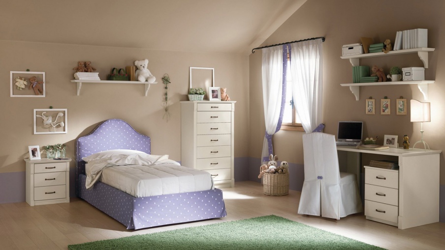 A set for the bedroom with single bed NORMA, Callesella