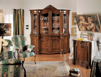 Sideboard with inlay and carvings, Mirandola Export