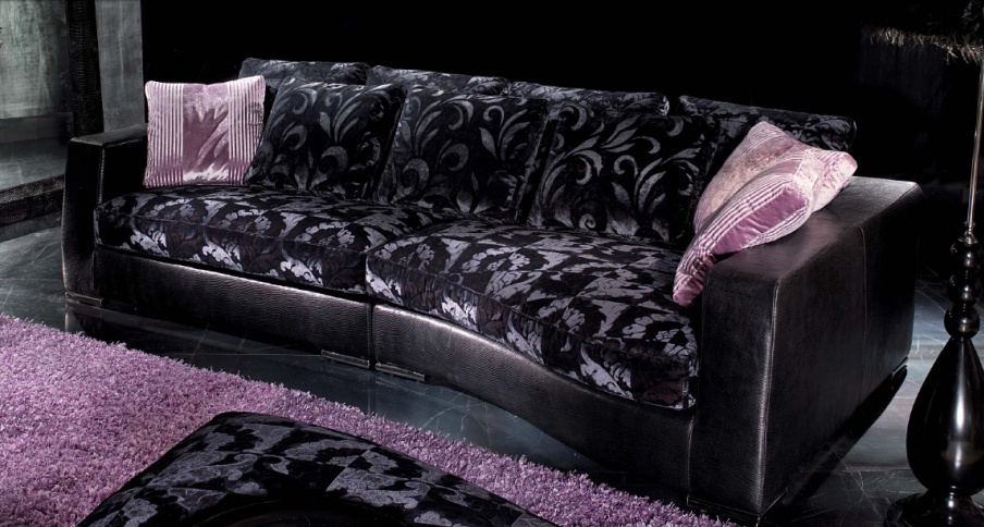 Volumetric modular sofa curved William, Tosconova