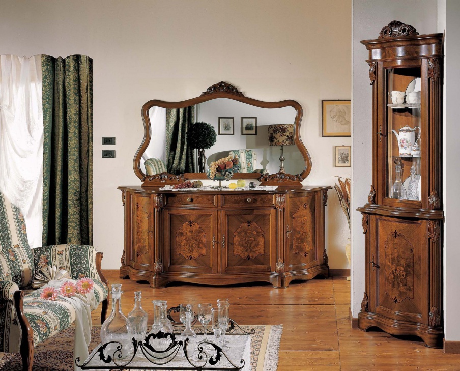 Sideboard with decorative inlay, Mirandola Export