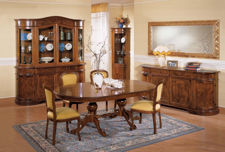 Dining room (dining set) with decorative trim, Mirandola Export
