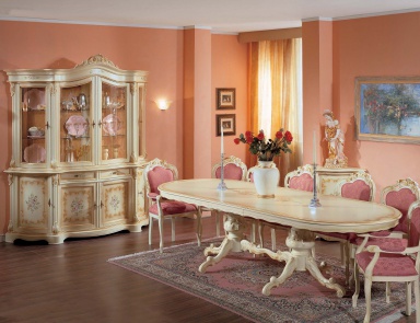 Dining room (dining set) with a decorative pattern, Mirandola Export