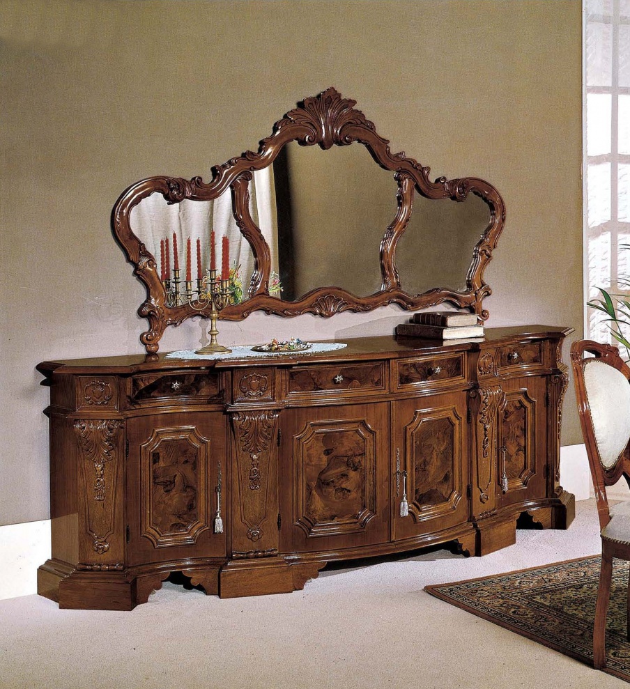 Buffet with carved decorative pattern, Mirandola Export