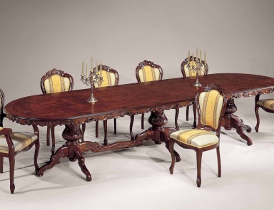 Dining room (dining set) with a long oval table, Mirandola Export