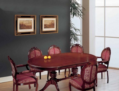 Dining room (set for the dining room) with sliding round table, Mirandola Export