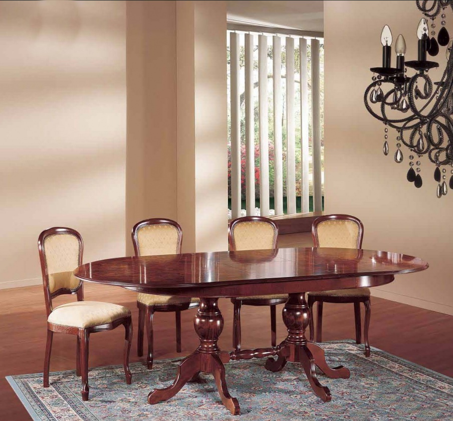 Dining room (dining set) with decorative table and chairs, Mirandola Export Luxury furniture MR