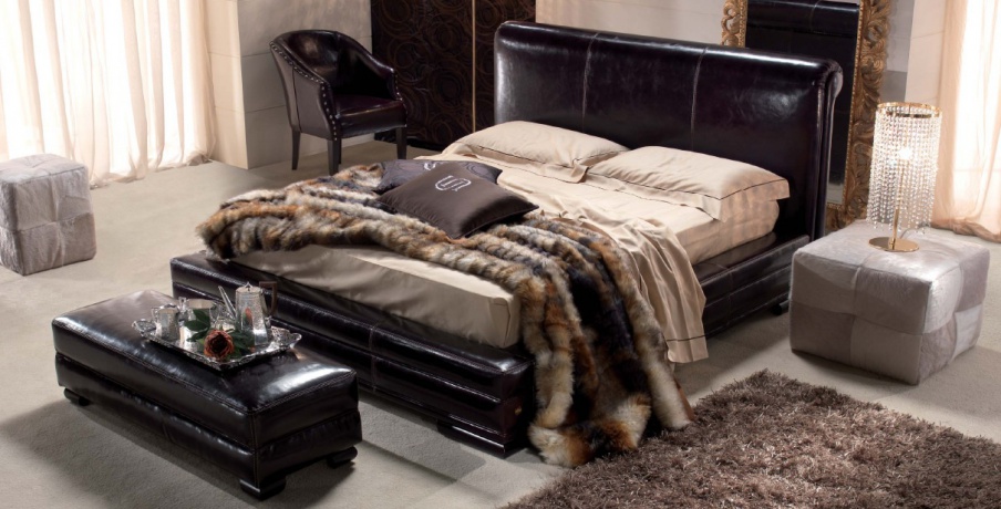 Set for the bedroom in a soft leather upholstery Legend, Tosconova