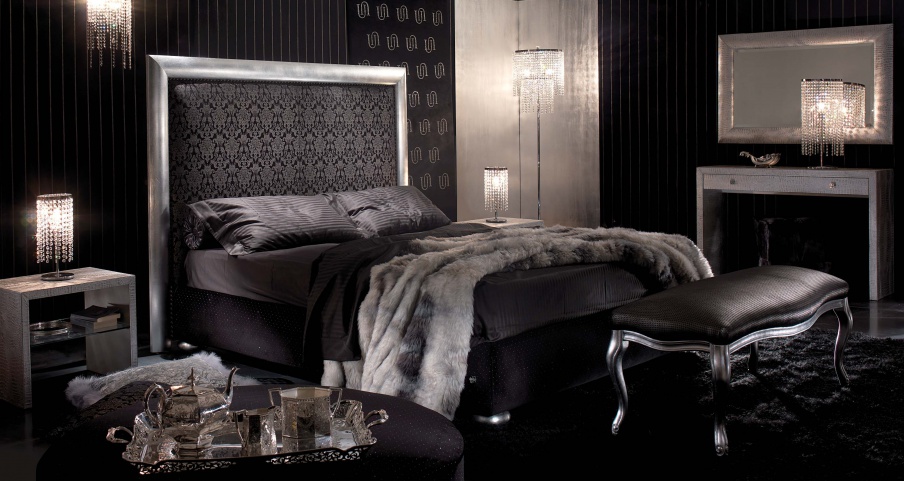 Set for the bedroom on the frame in the silver foil Deluxe Tosconova