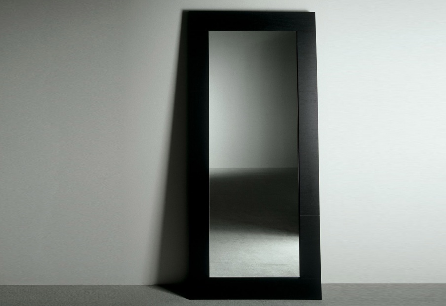 Mirror floor or wall with a frame made of wood Cooper, Meridiani