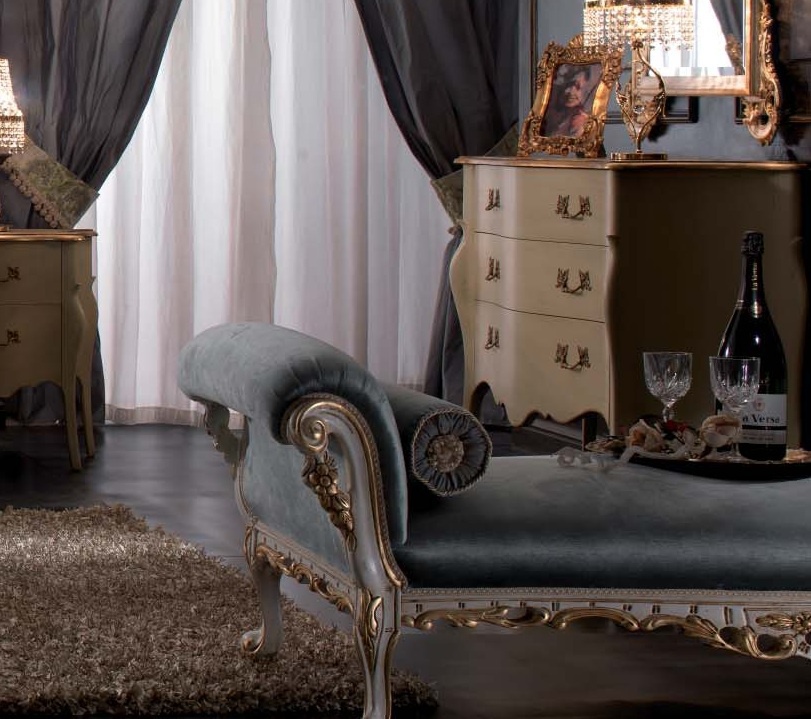 Upholstered bench with armrests Signoria, Tosconova