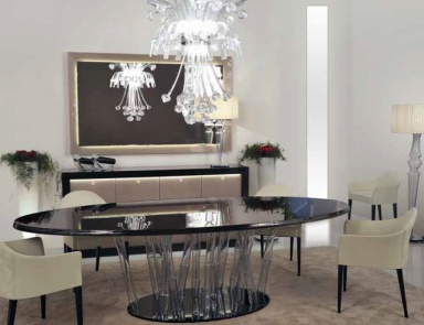 The Bamboo oval dining table 72 Legno, Reflex Angelo