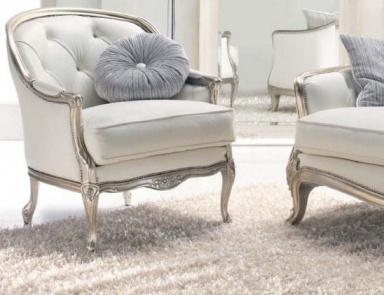 The outdoor chair frame in silver Florence, Tosconova (leather chair)