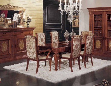 Dining room (dining set) with a gold pattern, Mirandola Export