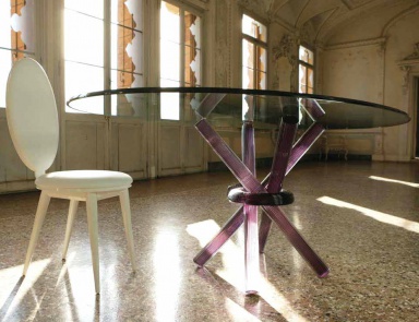 Dining table with glass top Arlequin 72, Reflex Angelo